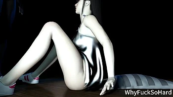 3D Cute Asian Sports Girl with White Skin Cheating with BBC