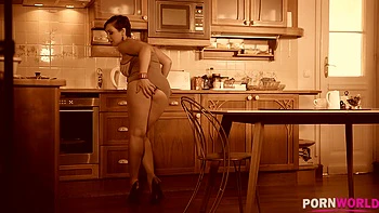 Thick and Juicy - Curvy Ass'd Milf Gets Down in the Kitchen