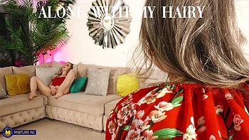 Hot Young Blonde Gabie Licking Her Stepmom Alexia's Wet Hairy Pussy On The Couch