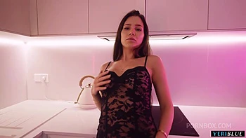 Huge Cumshot On Tits In The Kitchen To Russian - Mary Rock