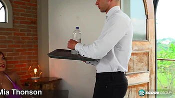 Mia Thonson Gets Serviced by the Room Service Waiter - Mia Thonson and Zack Whiter - XLGirls