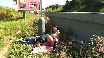Hot Brunette Fucked Hard Outdoor Like A Slut - Cumshot & Public Sex