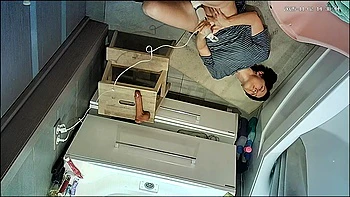 our mom caught in bathroom