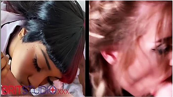 The Great British Blowjob Race - Round 2- Denali Dinklu Vs Kinky Blonde Gabie