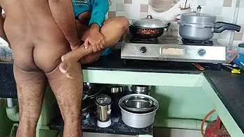 Indian House Maid Fucking in Kitchen Slap Role Play with Amateur MILF Wonder