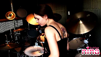 Pussy play with naughty Nina lesbo babe in POV