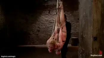 MILF in upside down hogtie suspension
