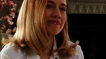 Hairy teen blonde fucked on set