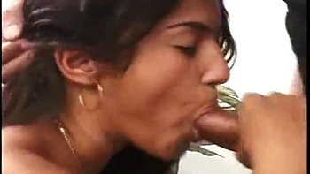 Hot mulatto with a big tail moaning and cumming while giving her pussy and spit: Blowjob, Doggy  Hardcore Porn