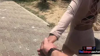 Amateur teen couple she Thai and he European made a horny sex tape together