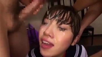 Japanese bukkake ft. Azusa Nagasawa: Blowjob, Bongacams  Cumshot Porn