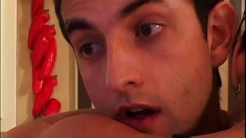 Mature redhead pounded in the kitchen