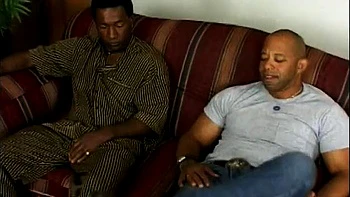 Blonde takes two massive black cocks