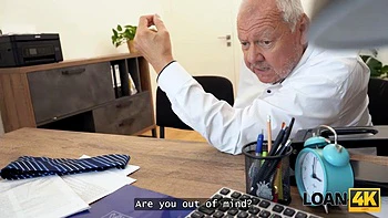 LOAN4K. Amateur rough office sex with sexy Mina K and a loan manager ft. Stanley Johnson: Porn