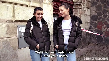 Twins are twice the fun: Blowjob, Cowgirl  Babe Porn