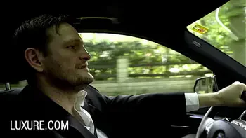 Lucky limo driver in a hot threesome with Anna Polina and Jessie Volt