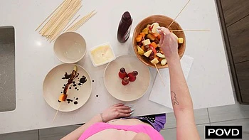 Tess Thompson Bakes A Creampie With Her Man by POVD: Blowjob, Babe  Hardcore Porn