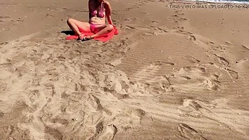 Mature MILF Dominatrix Humiliates Cuckold Husband on Nude Beach - Belgian Kmarcouple HD