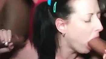 Huge Anal Foursome with Clair Brown - Black & White Orgy Cum in Mouth