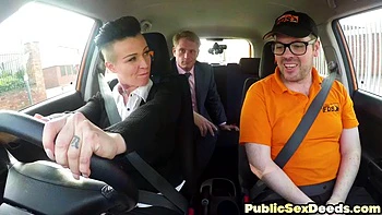 Bigass driving learner slut cockbouncing