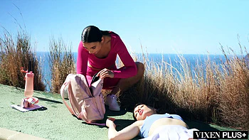 Hot Threesome with Bella Spark and Milan Cheek - Blowjob, Doggystyle & Cum Swapping