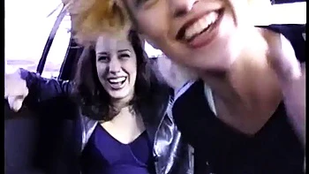 An amazing double blowjob in the car: Big Tits, Masturbation  Big Boobs Porn