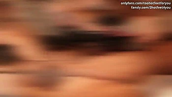 Amateur MILF Shows Off New Shoes & Nylons For Intense Footjob Cumshot