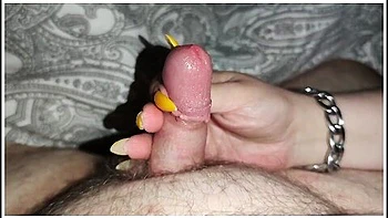 My Long Pointy Nails Make His Little Dick So Hard *cumblast