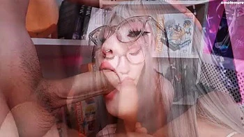 Shy Japanese Stepsister Rough Fuck - Deepthroat & Creampie in Amazon Position