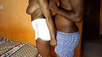 African Ebony Babe Gets Standing Doggy Style Fuck From Big Dick
