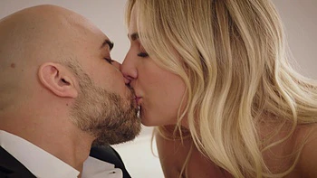 Blonde beauty Blair Williams gets her pussy gapped by monster cock