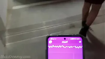 Public Remote Vibrator In the Mall - I control the pussy with lush - MissCreamy