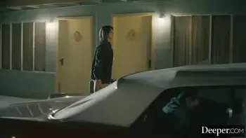 Deeper. Seth & Gabbie fuck on car hood while her BF is away