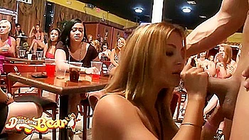 Watch All These Horny Women Take Turns Sucking Multiple Dicks Party