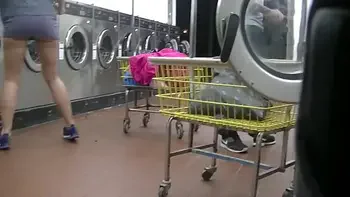 Helena Price Public Laundry Upskirt Flashing Tease! Exhibitionist MILF Vs College Voyeur at the laundry! (Part1)