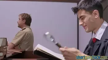 Busty MILF anal drilled by short guy in court