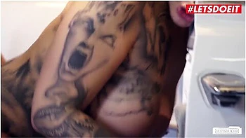 - Big Tits Secretary Wild Vicky Fucks In Public Garage