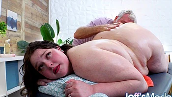 Masseur Satiates Hot BBW with Toys