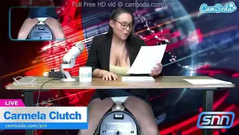 News Anchor Carmela Clutch Orgasms live on air