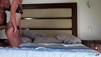 Small Tits Teen Candice with Slim Body seduce to no condom old Young Cheating Fuck at Hotel Date