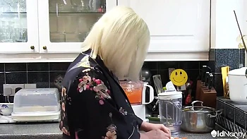 Gina Blonde In Chubby Blonde Gina And Her Seasoned Companion