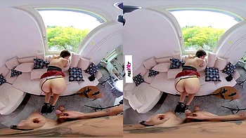 Catwalk Model Gets an Anal Creampie - Hot Teen Amateur Bent Over the Couch Doggystyle and Missionary: VR Porn