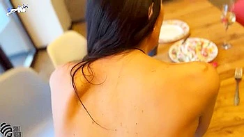 Breakfast jizz in stepmom's cunt, stepson gets real ejaculation - beautiful XXX!