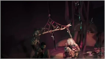 Shibari Hook Suspension - Tattoo Couple Bondage In The Air