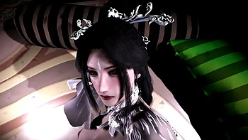 3D Sexy Asian Cheating with Big Cock in Public