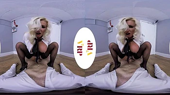 Ahatss: Blowjob, Cowgirl  Blonde VR Porn