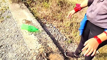 Indian Aunty Caught And Fucked Outdoor