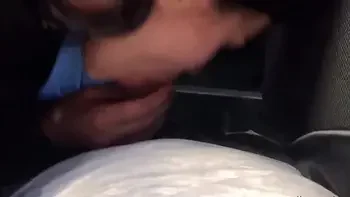 Brunette Public Blowjob and Cum in Mouth in Public Transport