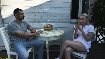 Horny Voyeur Old Man Licking My Wife