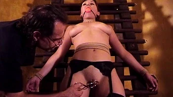 Tied Up Babe Gets Hot Wax All Over Her Amazing Body